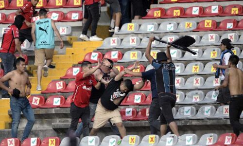 Batalla campal en partido de la Liga Mexicana de Fútbol