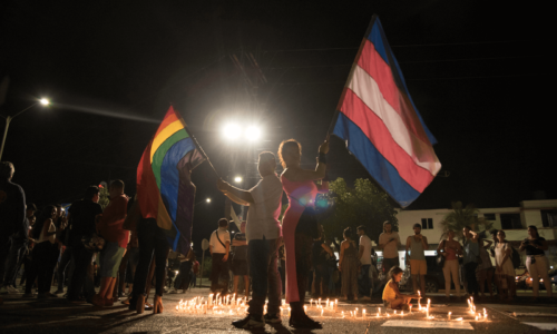 Velatón en memoria de Francheska y las personas trans asesinadas en el Meta